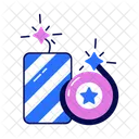 Diwali Fireworks Festival Background Icon