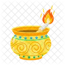 Diwali Candle Diwali Pot Candle Pot Icon