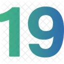 Dix Neuf Nombres Numerique Icône