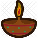 Diya Lamp Icon