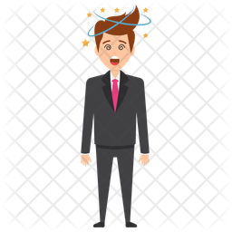 Dizzy Businessman Icon
