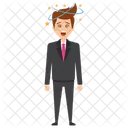 Dizzy Businessman Star Icon