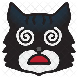 Dizzy Cat Emoji Icon