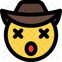 Dizzy Cowboy Emoji Icon