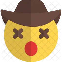 Dizzy Cowboy Emoji Icon