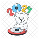 Dj Bear Music Dj Disc Jockey Icon
