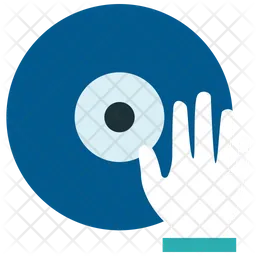 Dj Hand And Disk  Icon