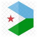 Djibouti Flag Hexagon Icon