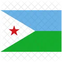 Flag Country Djibouti Icon