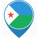 Djibouti Flag World Icon