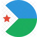 Djibouti Flag World Icon