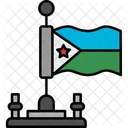 Djibuti Chifre Da Africa Longe Ícone
