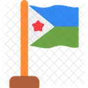 Djibouti Pais Bandeira Ícone