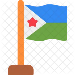 Djibuti Flag Ícone