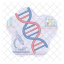 DNA Diagnostico Molecular Pesquisa De DNA Ícone