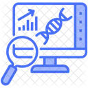 DNA Analyse Monitor Daten Symbol