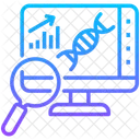 DNA Analyse Monitor Daten Symbol