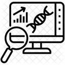 DNA Analyse Monitor Daten Symbol