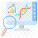 DNA Analyse Monitor Daten Symbol