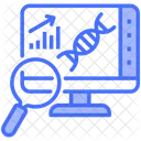 DNA Analyse Monitor Daten Symbol