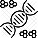 Dna Magnifying Hereditary Inherited Familial Genealogical Chromosomal Genetic Dna Spiral Human Cell Icon
