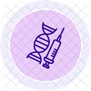 DNA Injektion Schwarzes Umriss Symbol Symbol