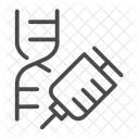 DNA Strand with Syringe  Icon