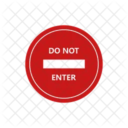 Do not enter  Icon