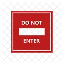 Do Not Enter No Entry Prohibition Icon