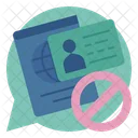 Do Not Give Personal Information  Icon