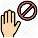 Touchless Hand Forbidden Icon