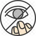 Do not touch eye  Icon