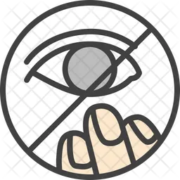 Do not touch eye  Icon