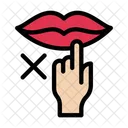 Touching Notallowed Lips Icon