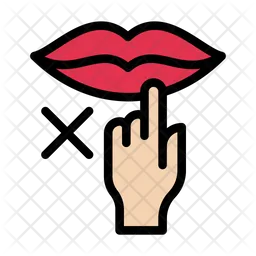 Do Not Touch Lips  Icon