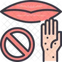 Do Not Touch Mouth  Icon