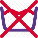 Do Not Wash No Wash Stickily Icon