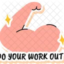 Do Your Work Out Do Your Work Out Sticker Sticker Icon