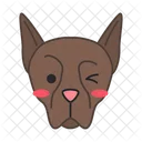 Doberman Dog Winking Icon
