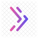 Doble flecha alternativa hacia la derecha  Icono