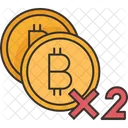 Doble bitcoin  Icono