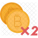 Doble bitcoin  Icono