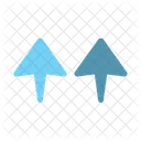 Doble Flecha Arriba Arriba Flecha Icono