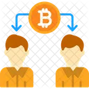 Doble Gasto Criptomoneda Bitcoin Icono