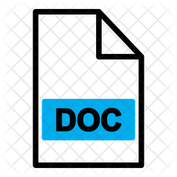 Doc File Icon - Download in Line Style