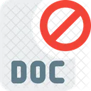Prohibición de archivos doc  Icono