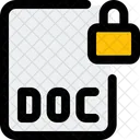 Doc File Lock Doc Lock File Lock Icon