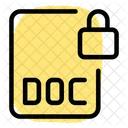 Doc File Lock Doc Lock File Lock Icon