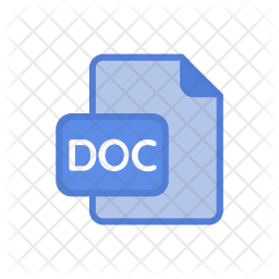 Doc Format Icon - Download In Colored Outline Style