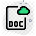 Archivo de nube de documentos  Icono